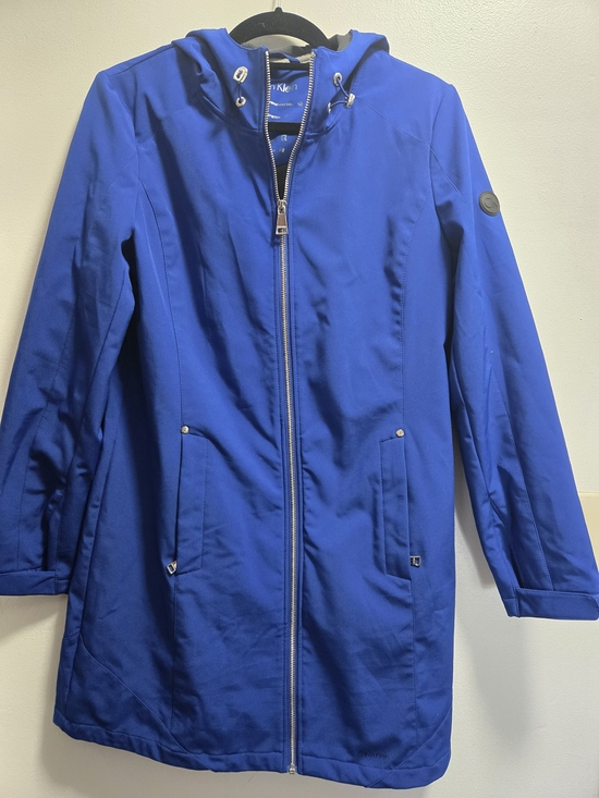Calvin Klein Jackets & Blazers - Calvin Klein Blue Zip-Up Hooded Coat